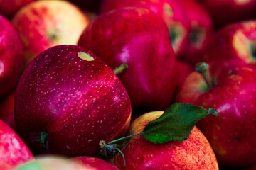 red and green apples