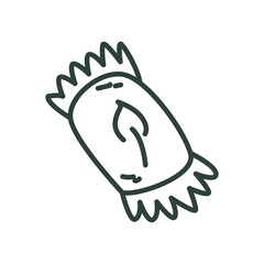 garden plant seeds bag line style icon vector design