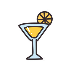 margarita cocktail line and fill style icon vector design