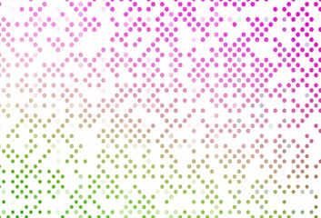Light Pink, Green vector pattern with spheres.
