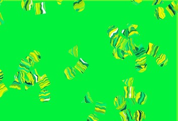 Light Green, Yellow vector texture in poly style with circles, cubes.