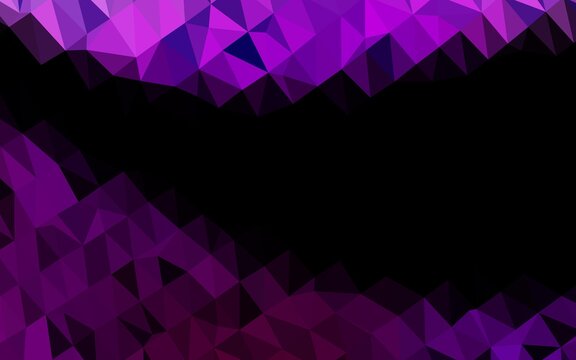Dark Purple vector blurry triangle pattern. Shining illustration, which consist of triangles. Completely new design for your business.
