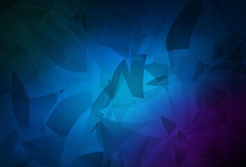 Obraz premium Dark Pink, Blue vector template with chaotic poly shapes.