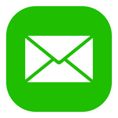 Green Email app icon. communication symbol