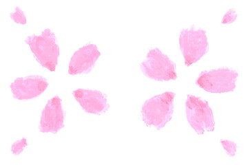 桜 花びら ピンク 水彩 春 背景