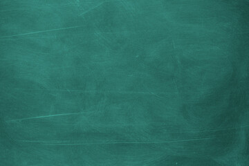 Fototapeta premium Texture of chalk rubbed out on blackboard or chalkboard background. School education, dark wall backdrop or learning concept.