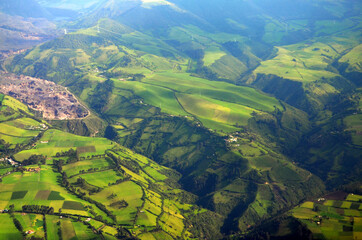 Ecuador - Countryside Flying into Quito
