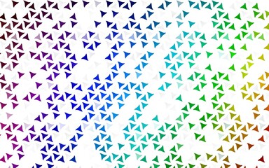 Light Multicolor, Rainbow vector seamless background with triangles. Modern abstract illustration with colorful triangles. Design for textile, fabric, wallpapers.