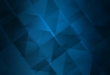 Dark BLUE vector polygon abstract backdrop.