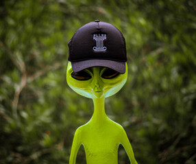alien in the grass