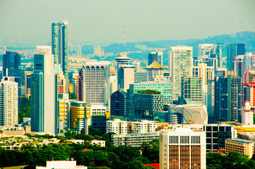 Buildings Skyline in Singapore City