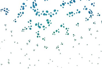 Light Blue, Green vector pattern with lines, ovals.