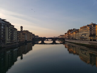Fototapeta na wymiar Ponte Vecchio in Florence, Italy. Bridge over Arno river. Florence architecture.