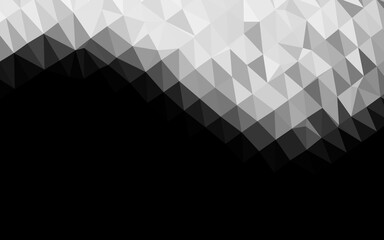 Light Silver, Gray vector low poly layout. A completely new color illustration in a vague style. Template for a cell phone background.
