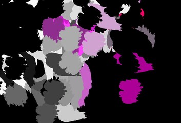 Dark Purple, Pink vector pattern with random forms.