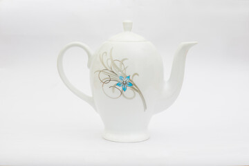 White Ceramic Tea Kettle 