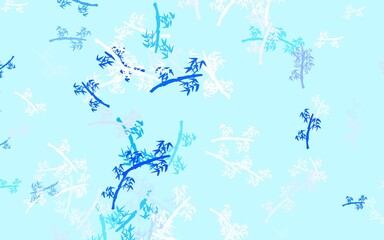 Fototapeta na wymiar Light BLUE vector abstract backdrop with branches.