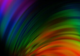 Obraz premium Dark Multicolor, Rainbow vector template with bubble shapes. Colorful abstract illustration with gradient lines. New composition for your brand book.