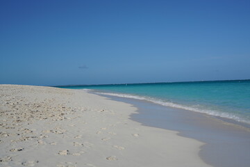 Fototapeta na wymiar カリブ海の美しい無人のビーチ