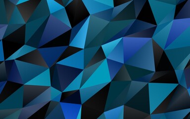 Obraz premium Light BLUE vector abstract polygonal texture. Brand new colorful illustration in with gradient. Completely new design for your business.