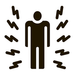 Whole Body Pain glyph icon vector. Whole Body Pain Sign. isolated symbol illustration