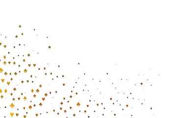 Light Yellow, Orange vector template with poker symbols.