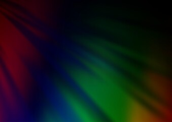 Dark Multicolor, Rainbow vector blurred shine abstract template. Colorful abstract illustration with gradient. The background for your creative designs.