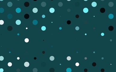Light BLUE vector background with bubbles. Abstract illustration with colored bubbles in nature style. Design for business adverts.
