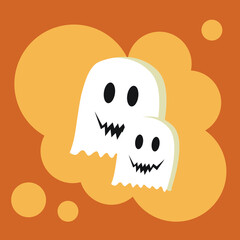 Cute Bat Halloween Vector Illustration 