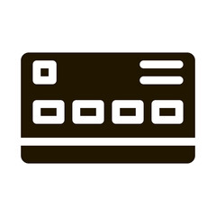 Obraz premium Credit Card glyph icon vector. Credit Card Sign. isolated symbol illustration