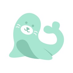 cute happy seal smiling vector illustration design