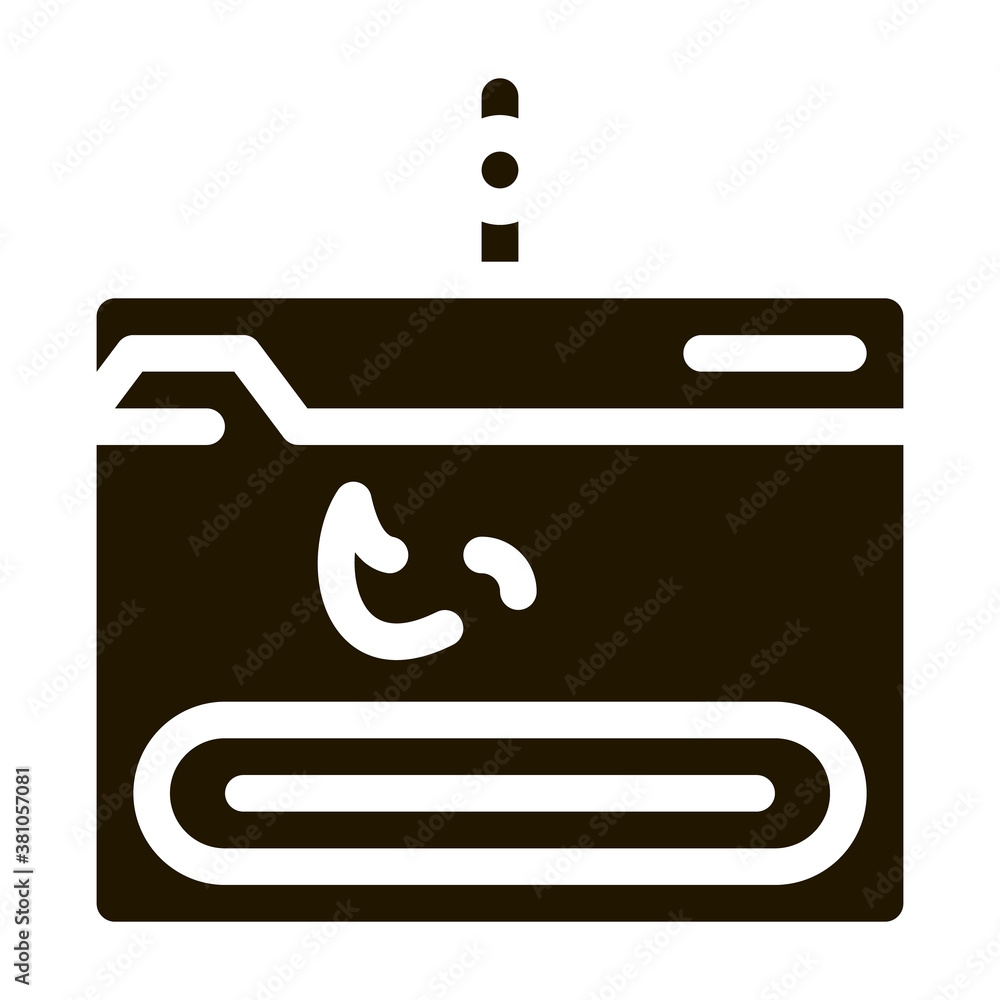 Wall mural phishing glyph icon vector. phishing sign. isolated symbol illustration