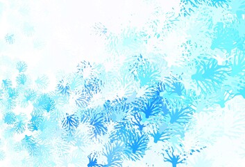 Light BLUE vector elegant background with branches.
