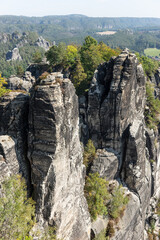 The Elbe Sandstone Mountains are a sandstone massif on the upper reaches of the Elbe River in Germany. Europe