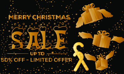 Christmas sale banner template  Vector
