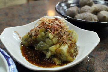 Eggplant and Katsuobushi dried fish bonito flakes