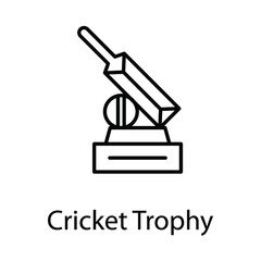 award Trophy vector line icon