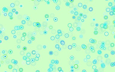 Light Blue, Green vector template with circles.
