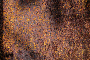 Rusty metal texture. Brown rusty metal close up
