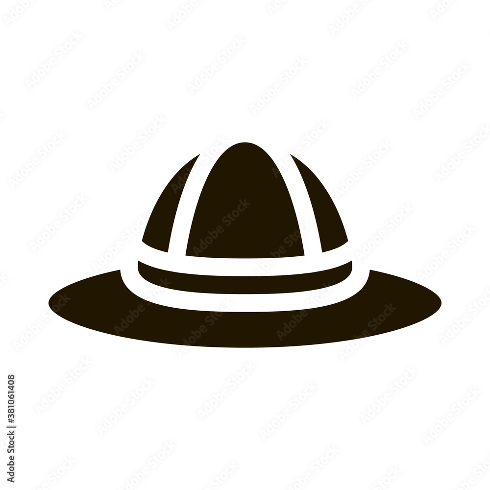 Sticker Hat glyph icon vector. Hat Sign. isolated symbol illustration