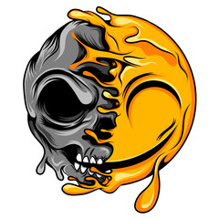 The skull for the changing fake smile