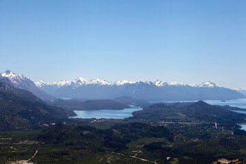 Lake, trees and mountains in Bariloche, Argentina