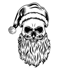 The dead skull with the Christmas hat and little ball