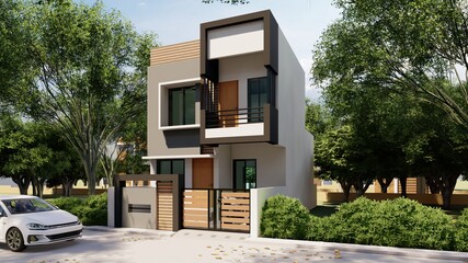 3d Render of a individual house