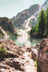 Dolomitas, Lago Di Braies, Italia