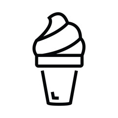 ice cream vector line icon