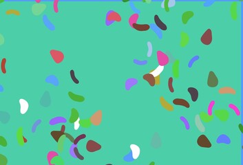 Light Multicolor, Rainbow vector texture with random forms.