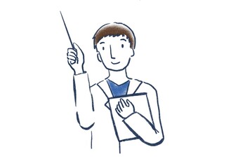 医者　イラスト　笑顔