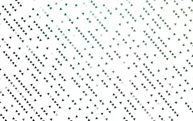 Light Green vector template with crystals, triangles. Glitter abstract illustration with triangular shapes. Pattern can be used for websites.