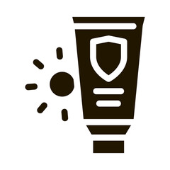 Sunscreen glyph icon vector. Sunscreen Sign. isolated symbol illustration